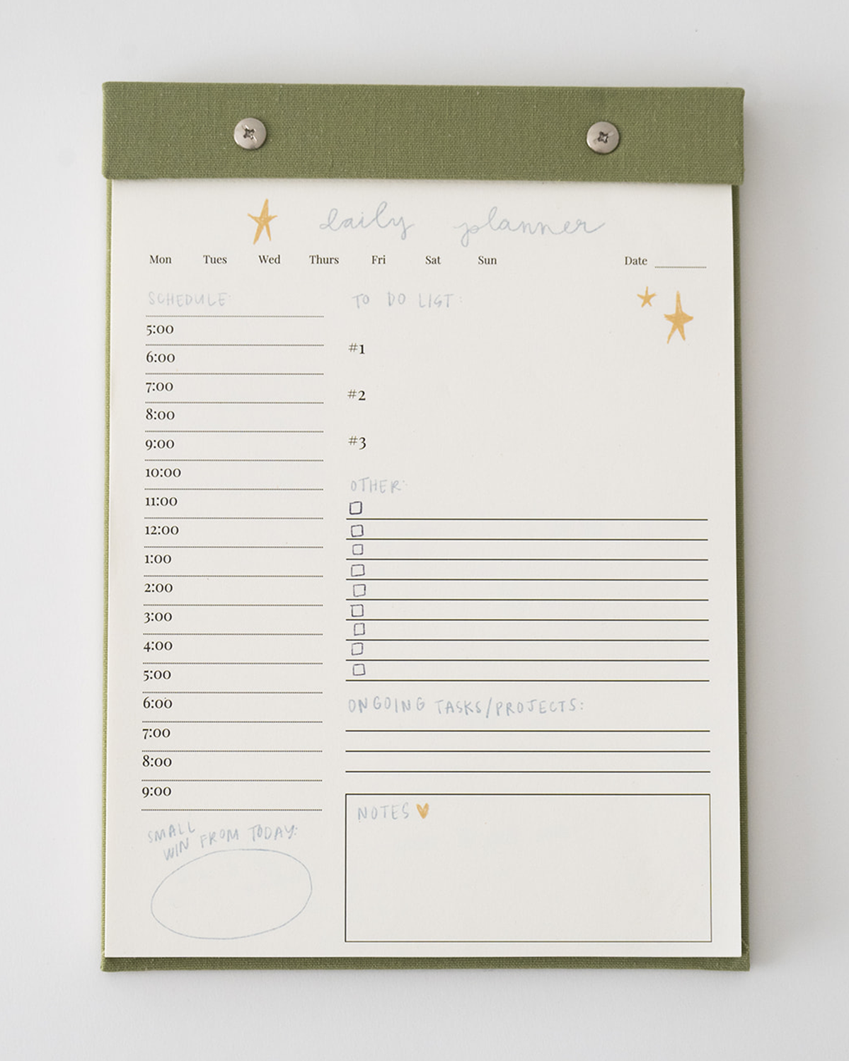 Daily Planner Notepad