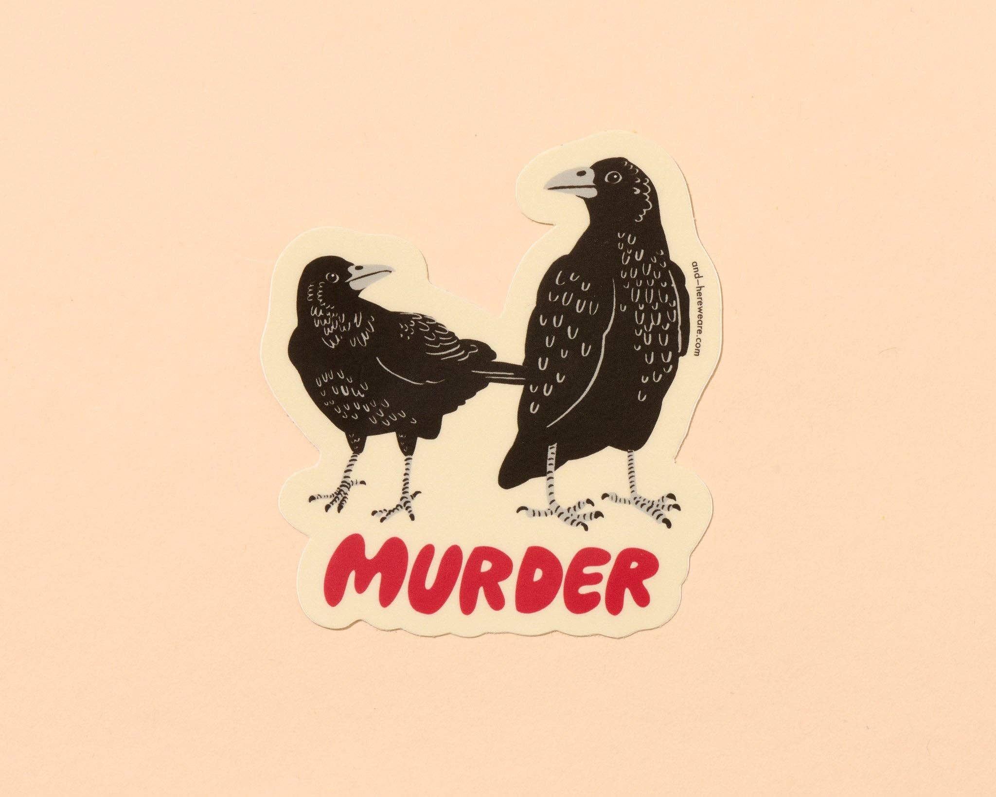 Murder Crow Vinyl Halloween Sticker