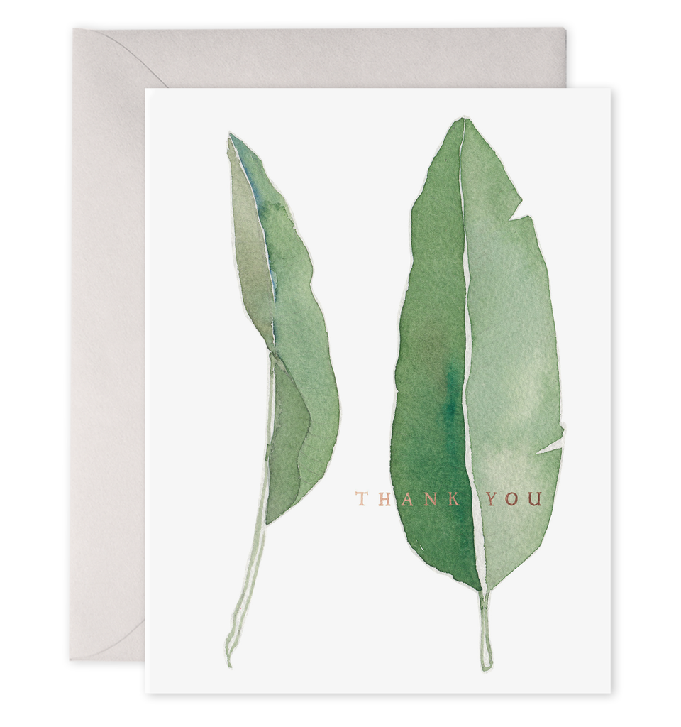 Thank You Leaves Greeting Card (Boxed Set of 6)