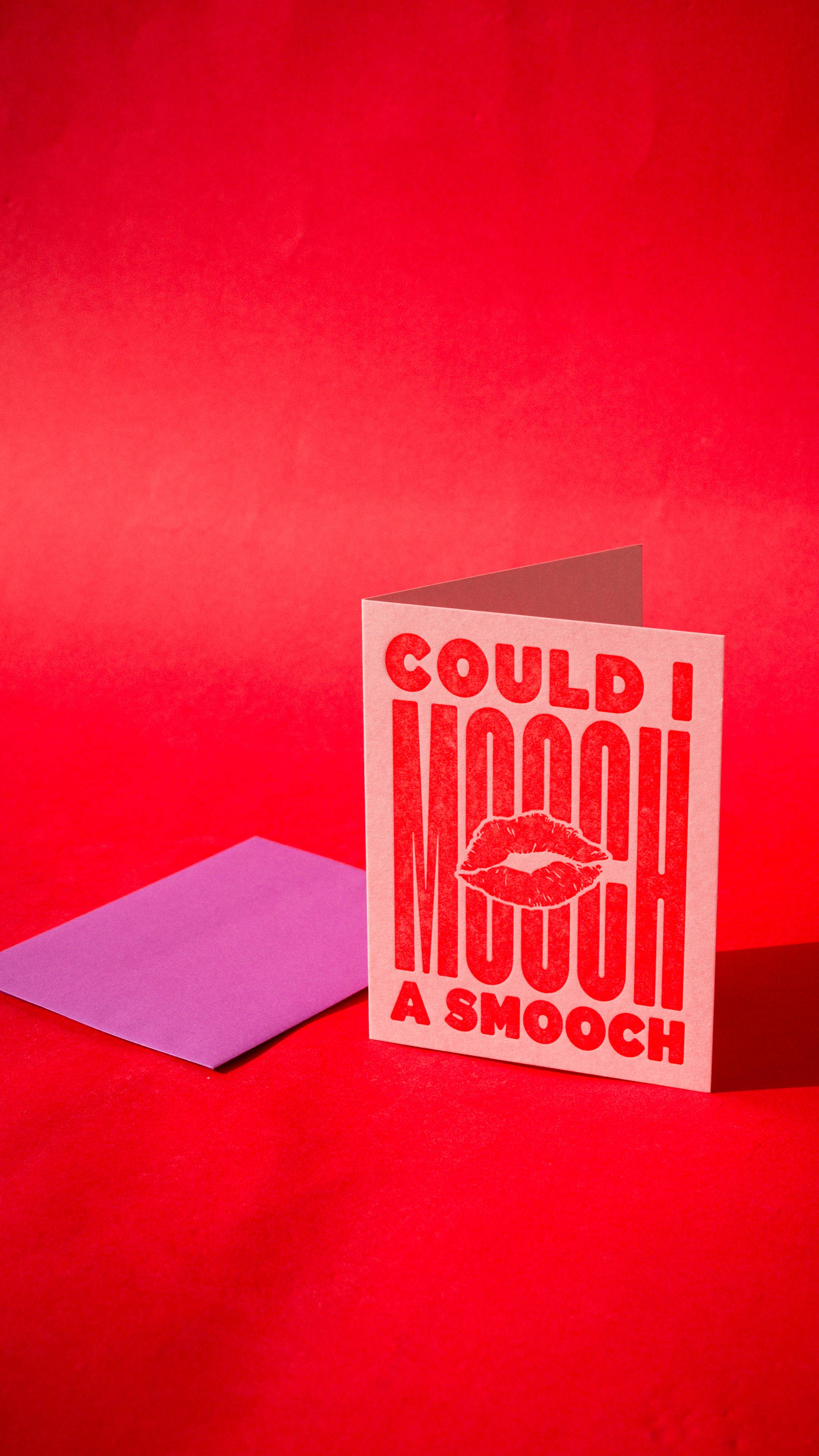 Can I Mooch A Smooch Letterpress Greeting Card