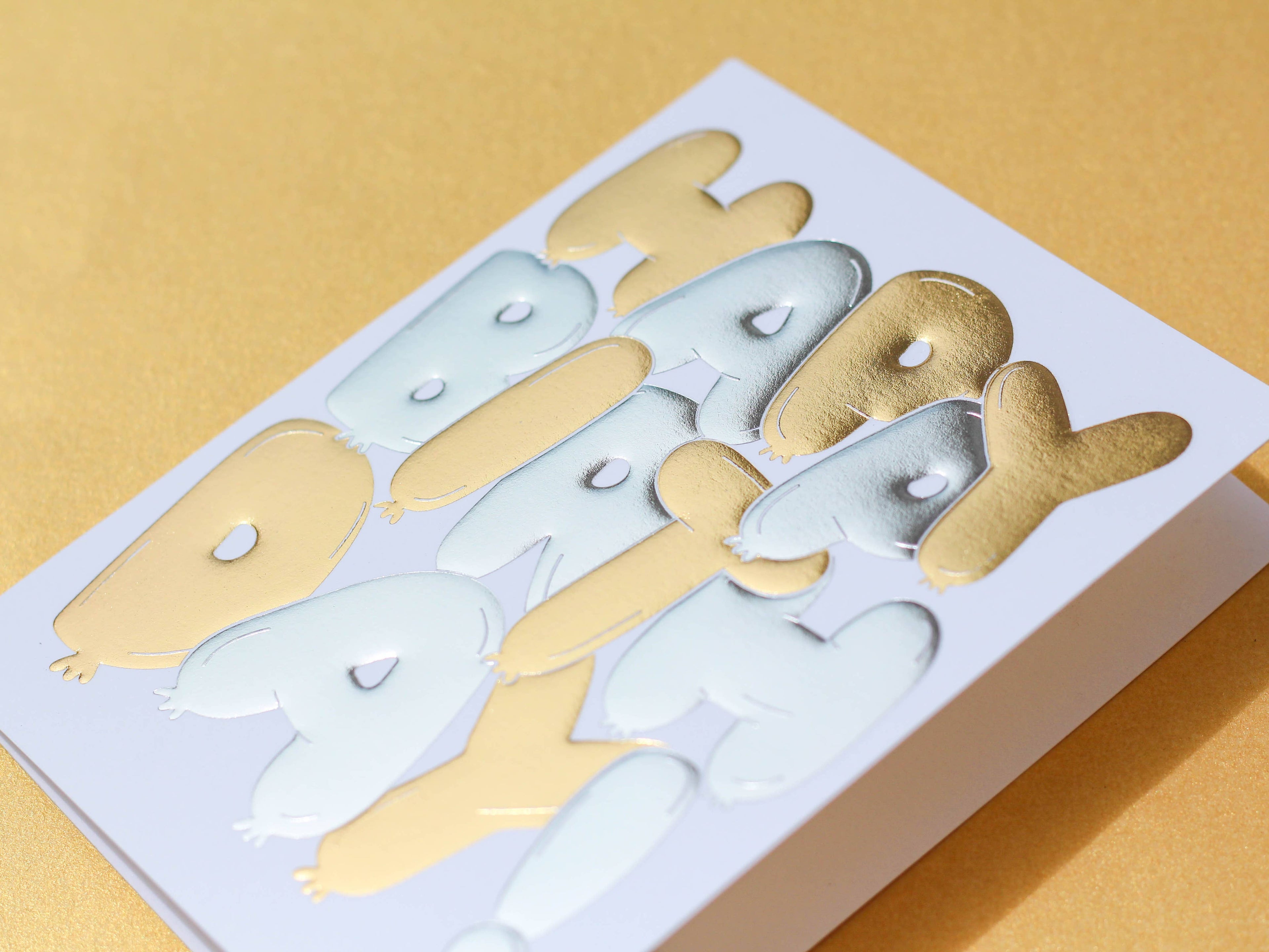 Balloon Foil Stamped Emboss Greeting Card