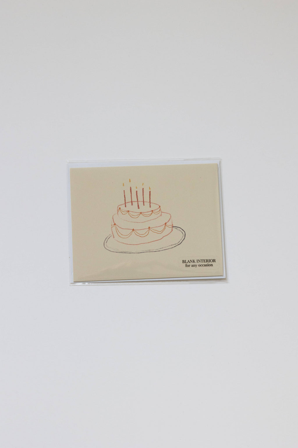 Cake Greeting Card, Blank Interior
