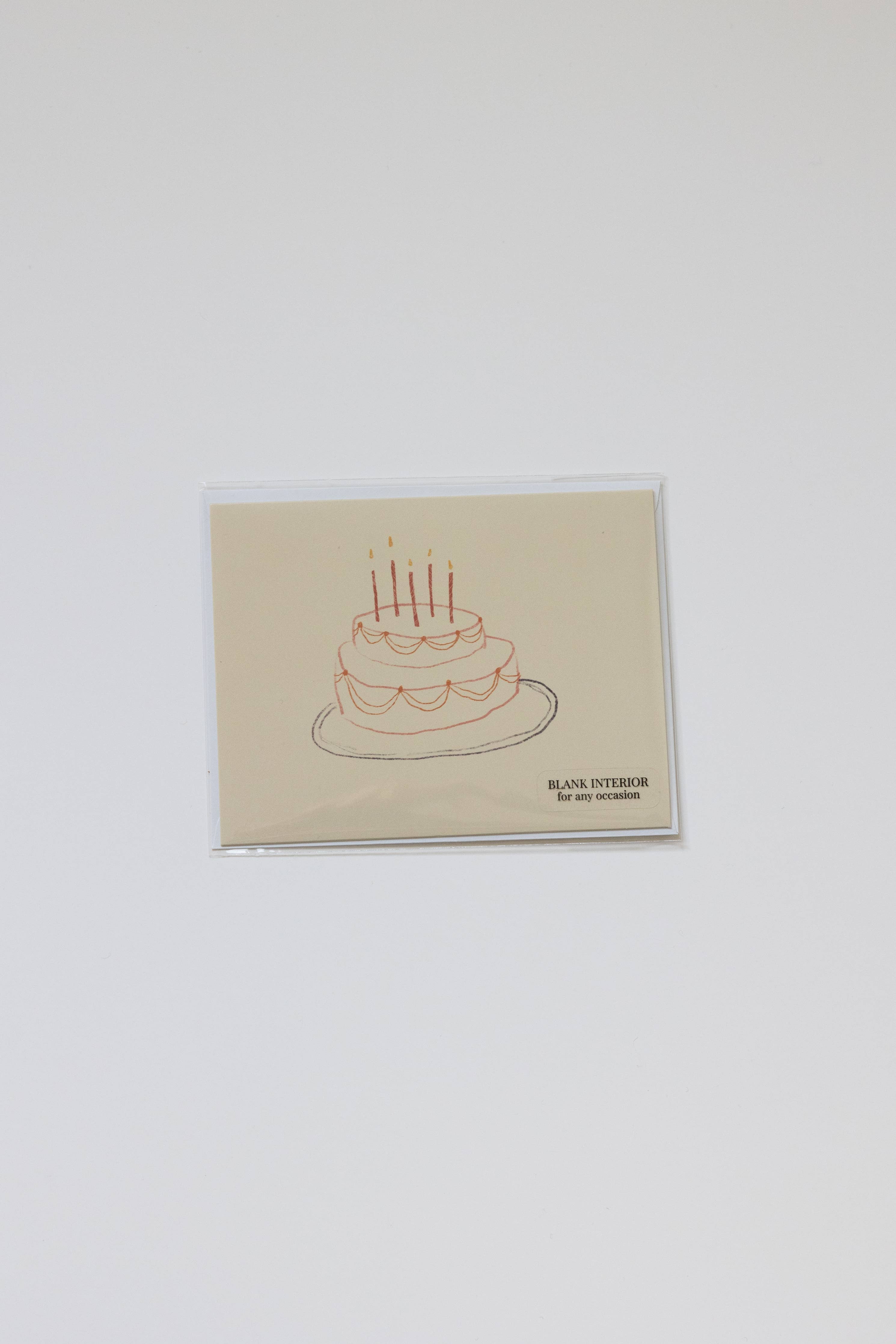 Cake Greeting Card, Blank Interior