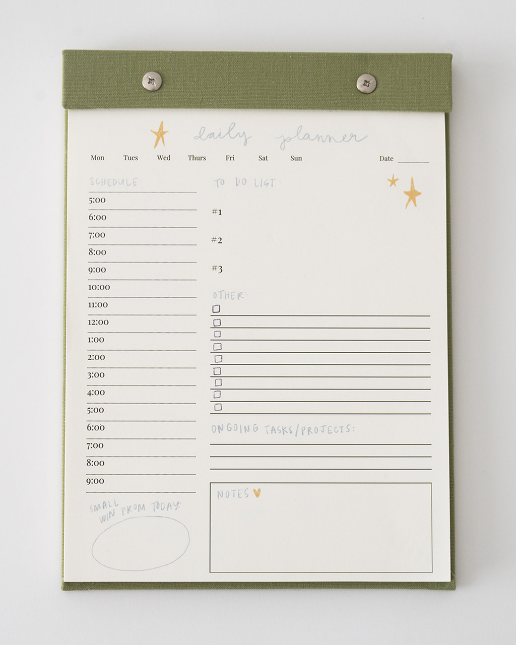 Daily Planner Notepad