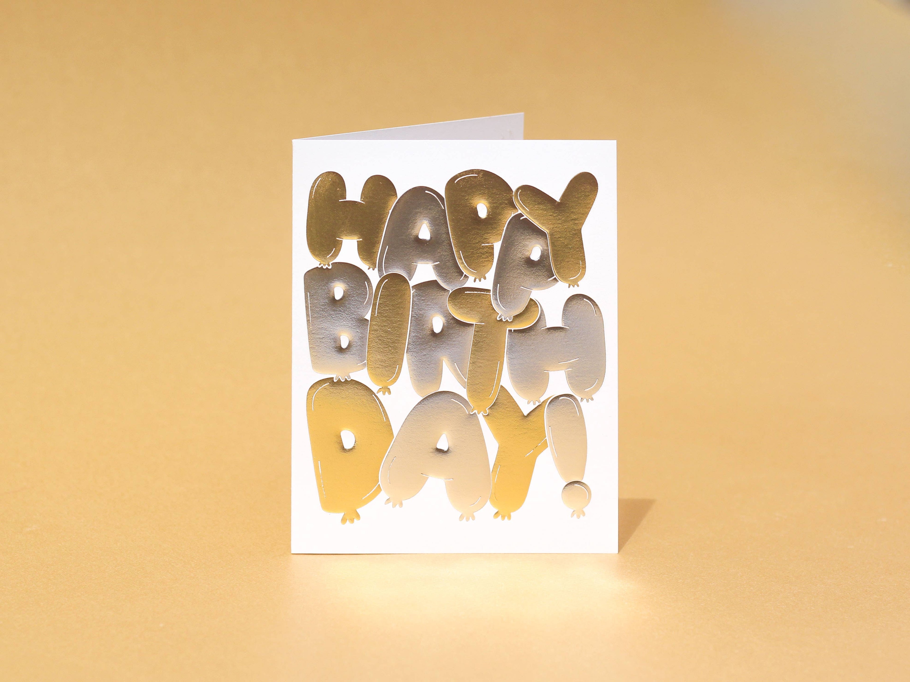 Balloon Foil Stamped Emboss Greeting Card