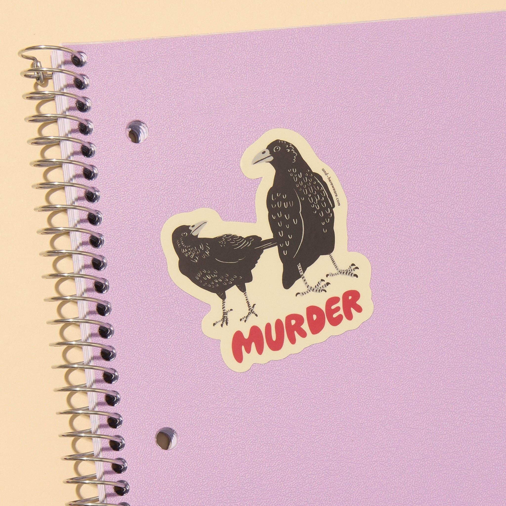 Murder Crow Vinyl Halloween Sticker