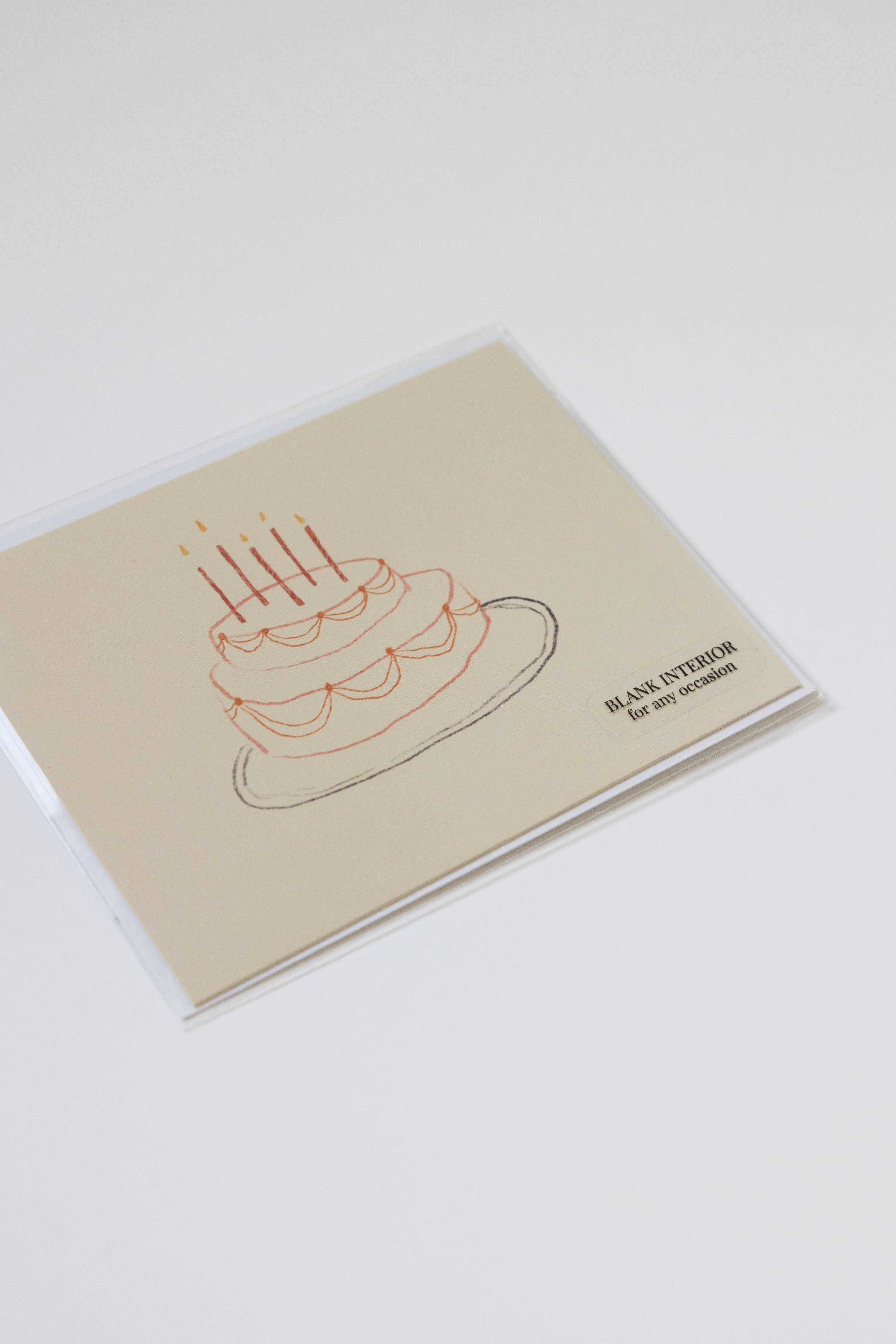 Cake Greeting Card, Blank Interior