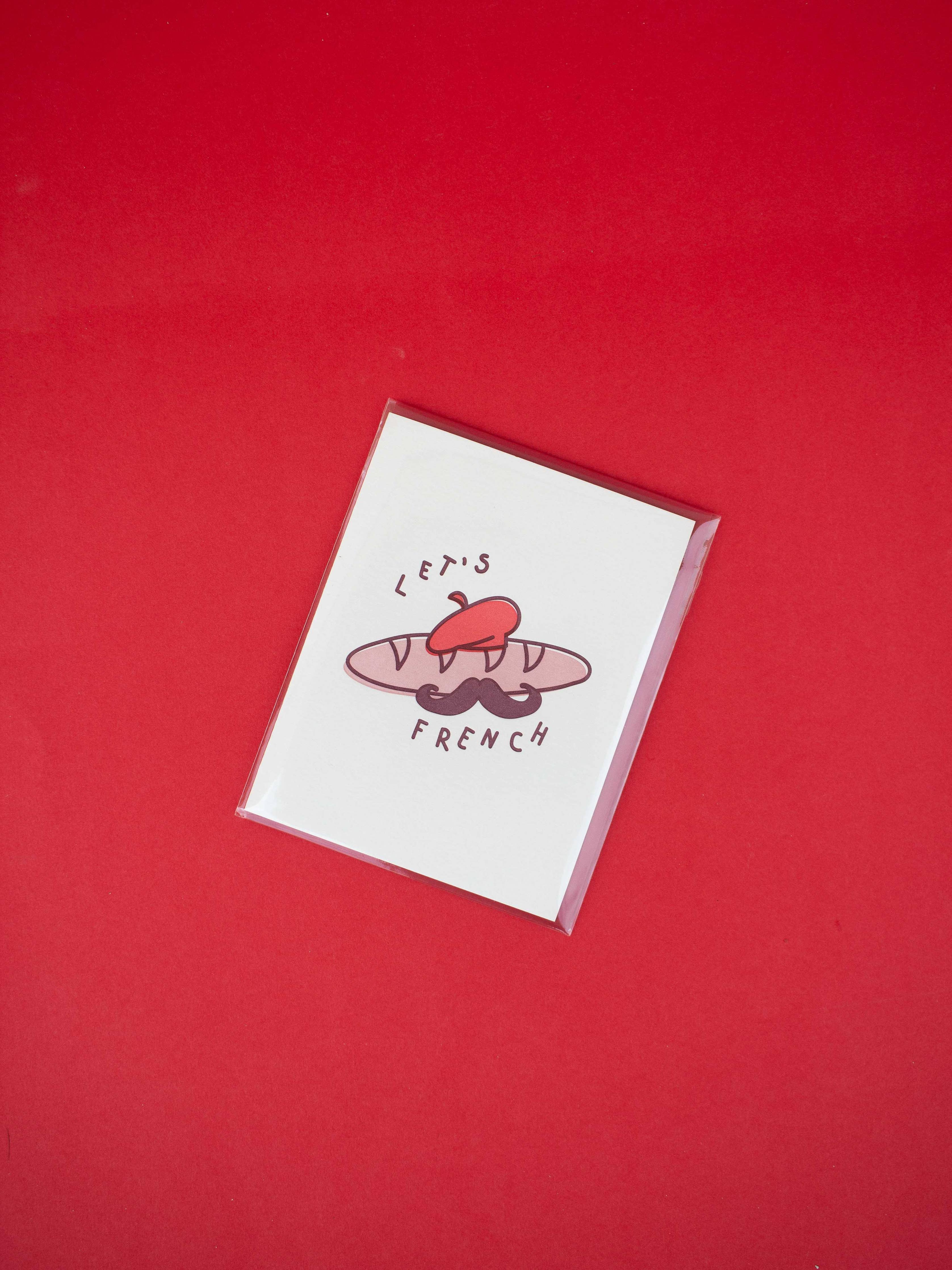 Let's French Letterpress Greeting Card
