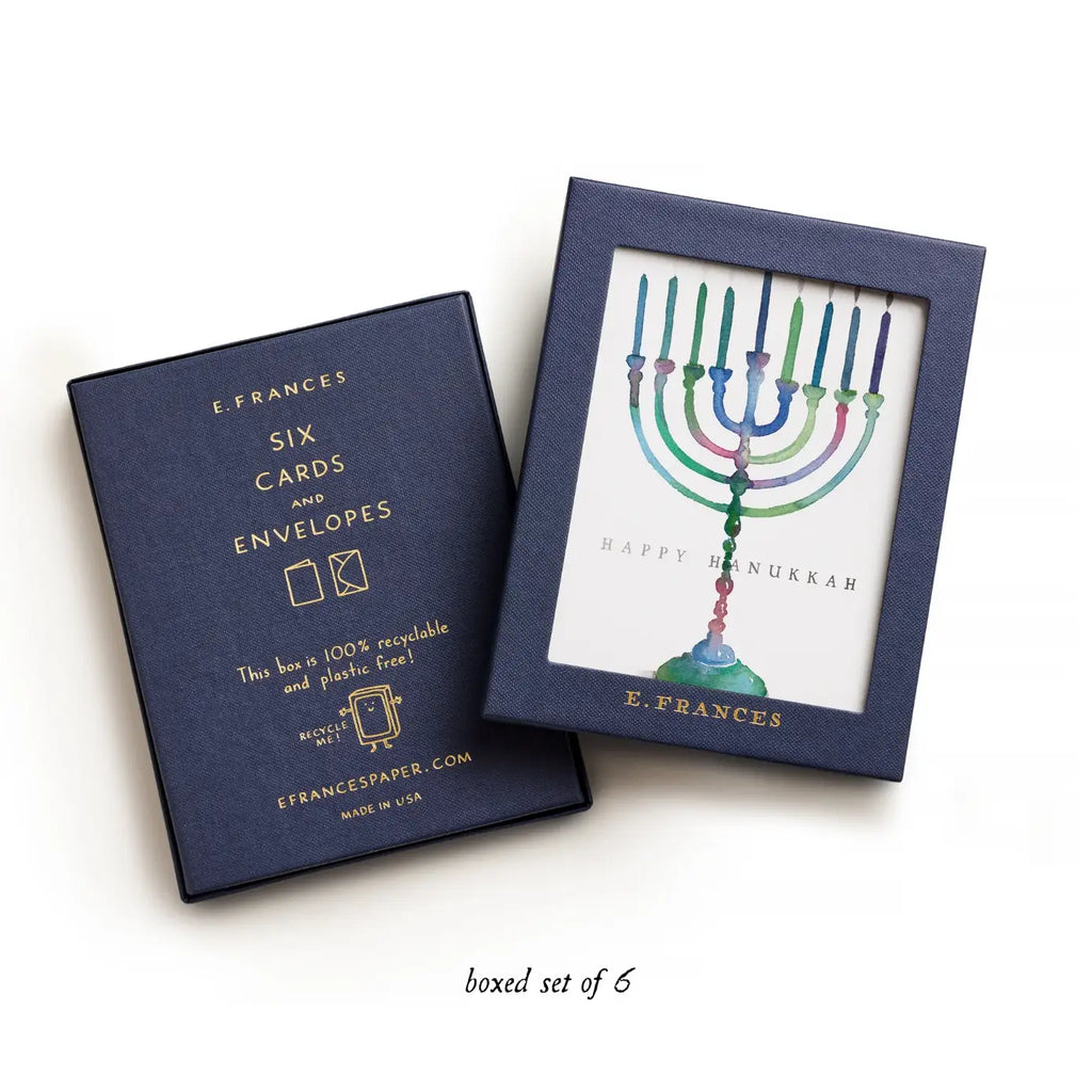 Colorful Menorah, Boxed Card Set
