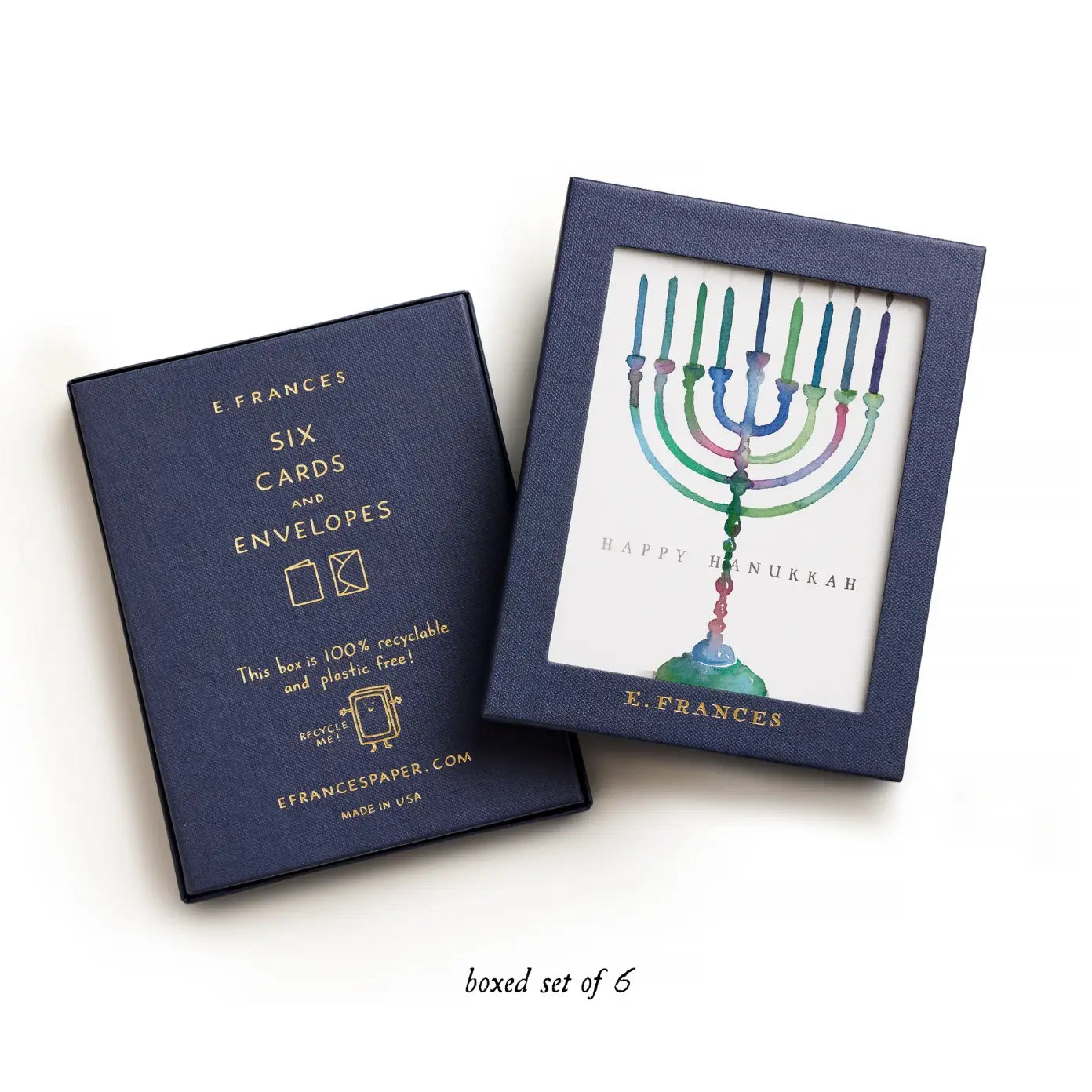 Colorful Menorah, Boxed Card Set