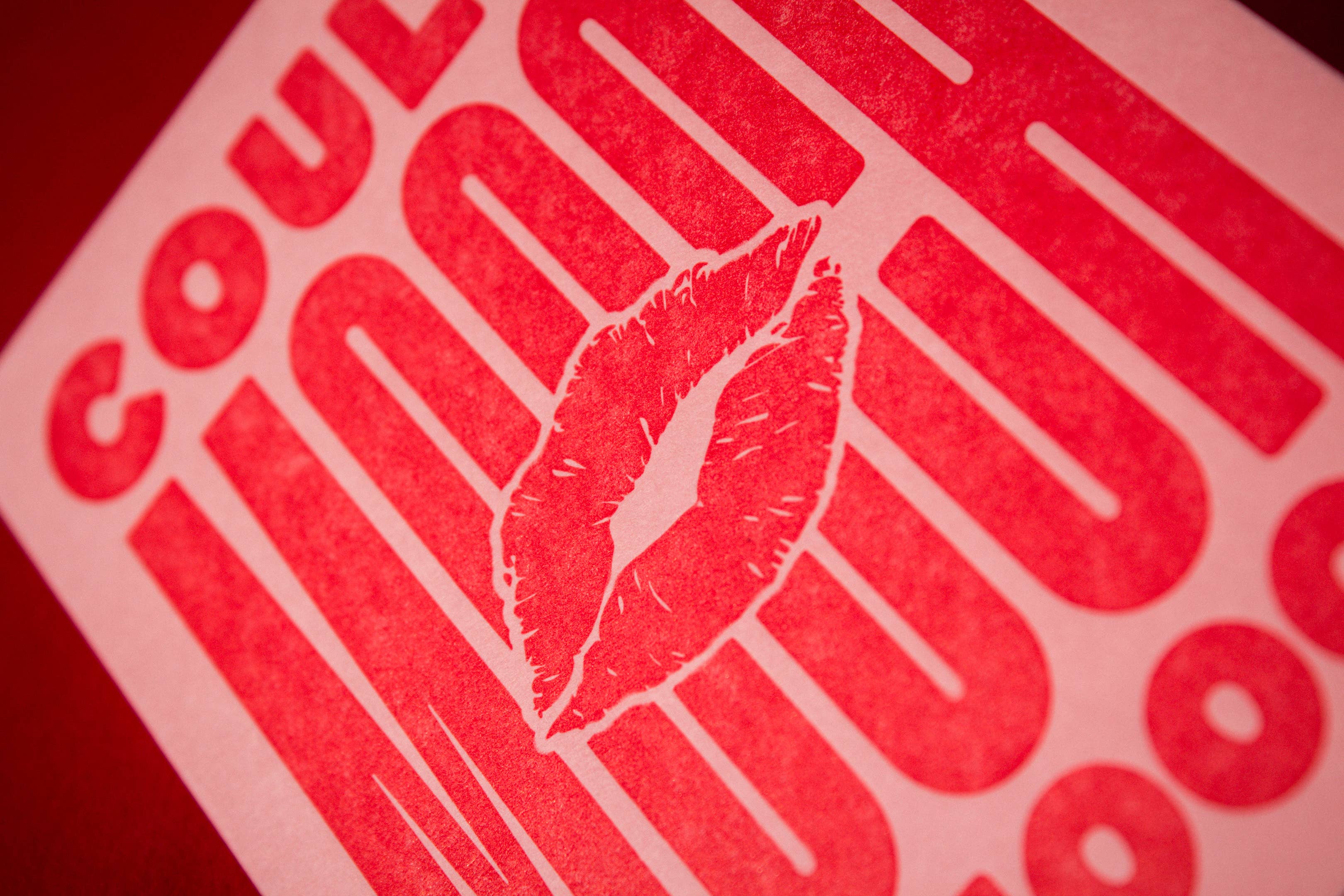 Can I Mooch A Smooch Letterpress Greeting Card