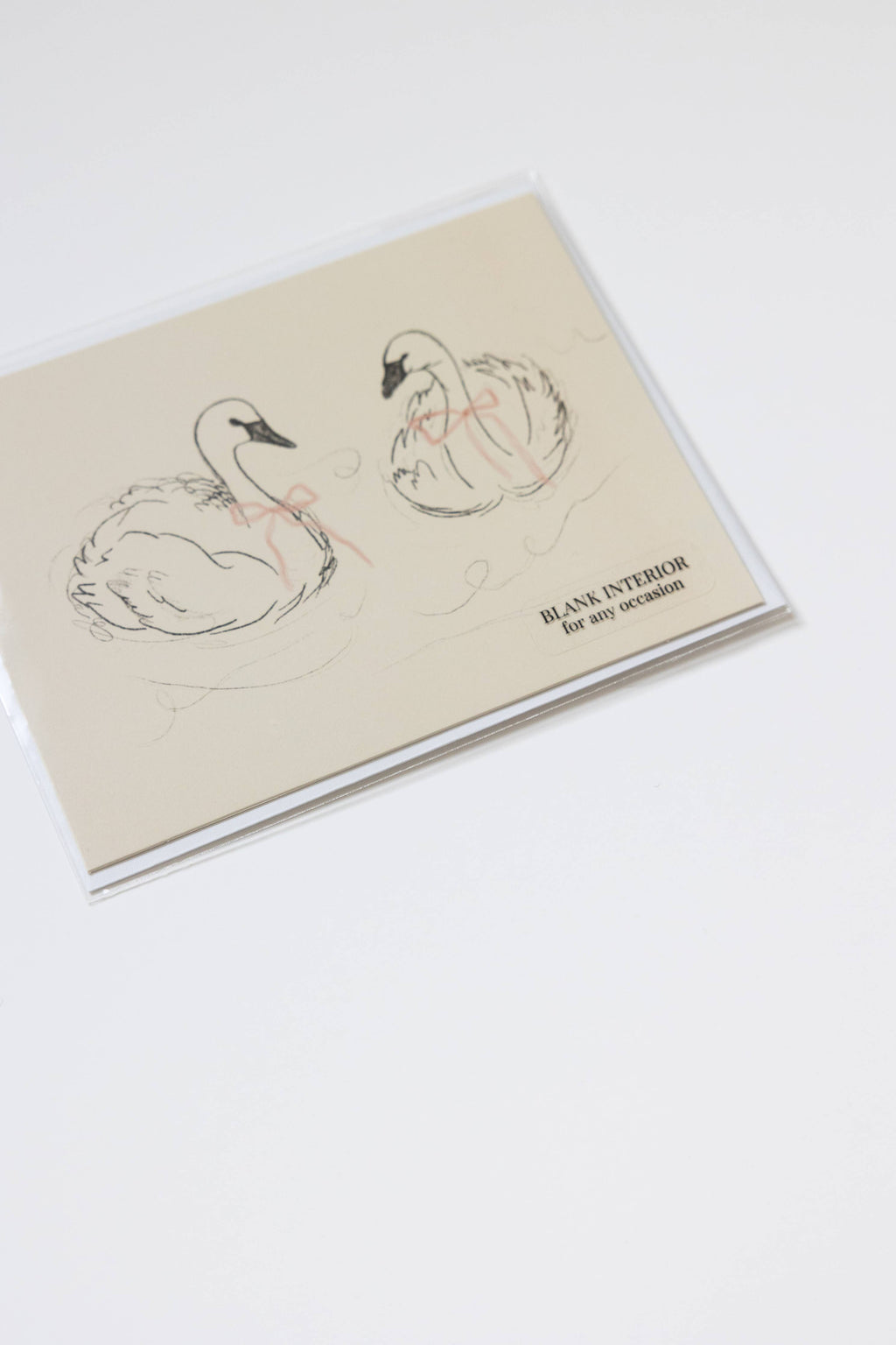 Swan Greeting Card (Blank Interior)