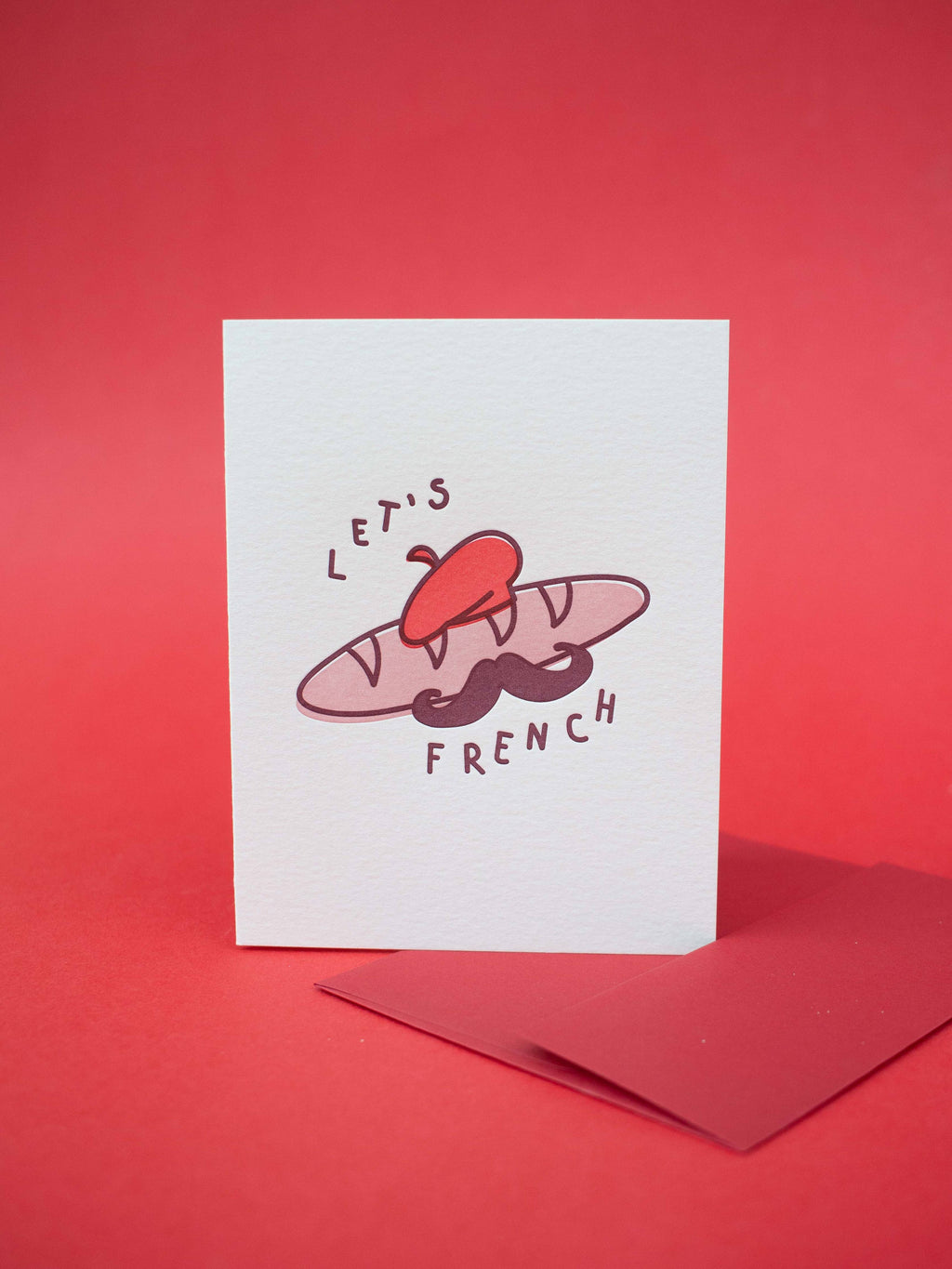 Let's French Letterpress Greeting Card
