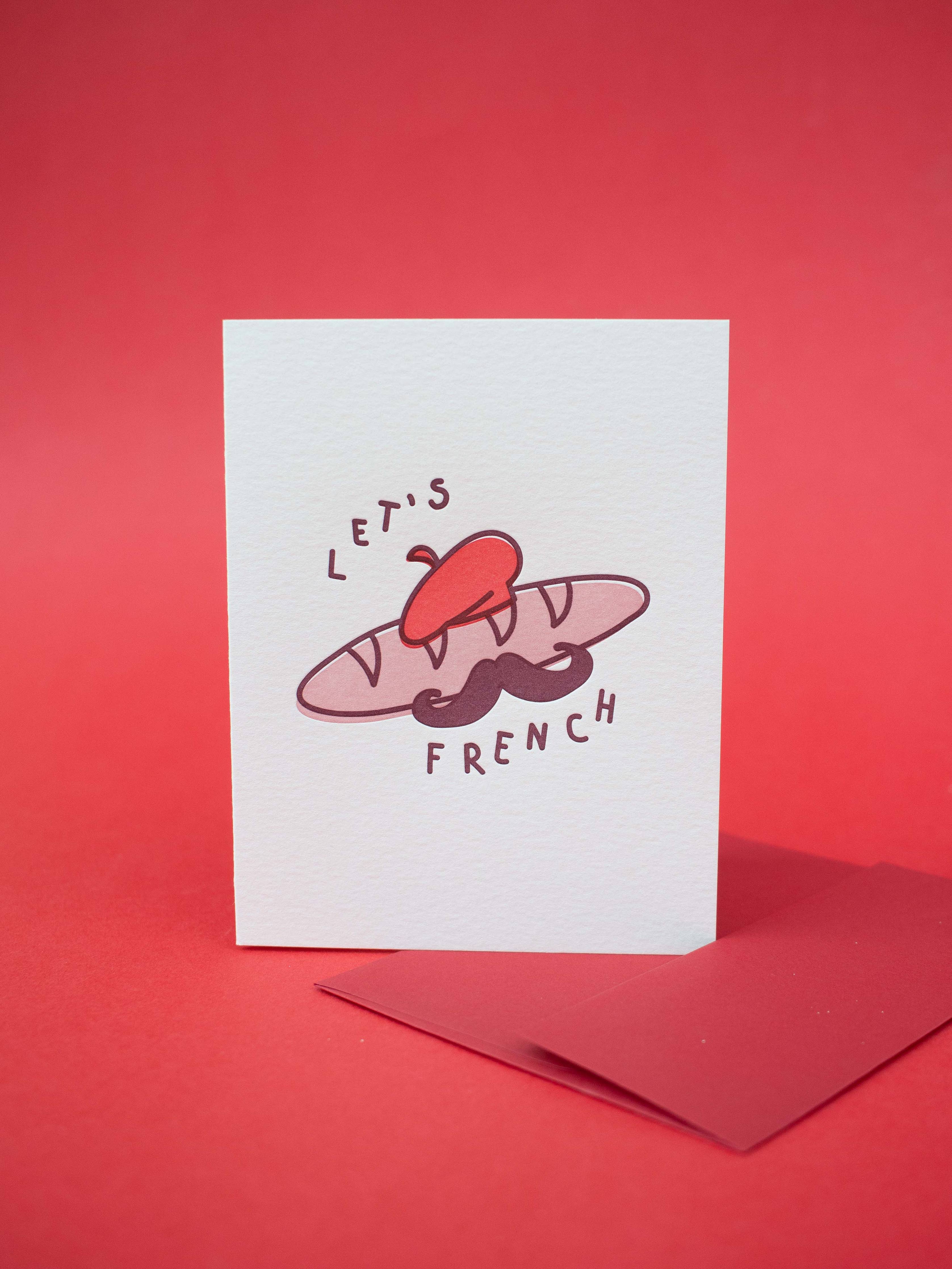 Let's French Letterpress Greeting Card