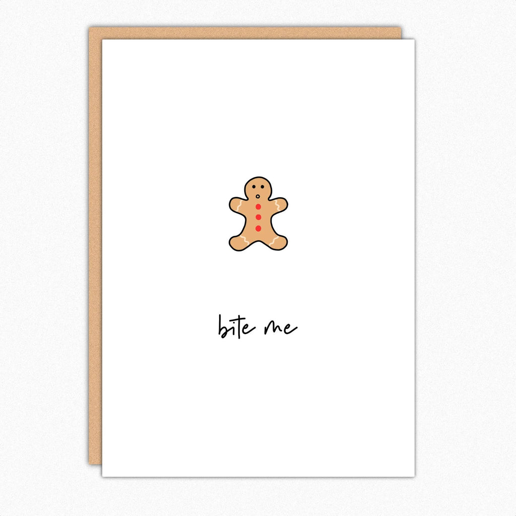 Bite Me Naughty Christmas Season's Greetings Card