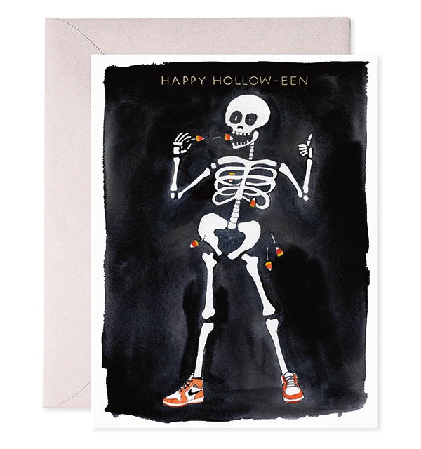 Skeleton Hollow-een Greeting Card