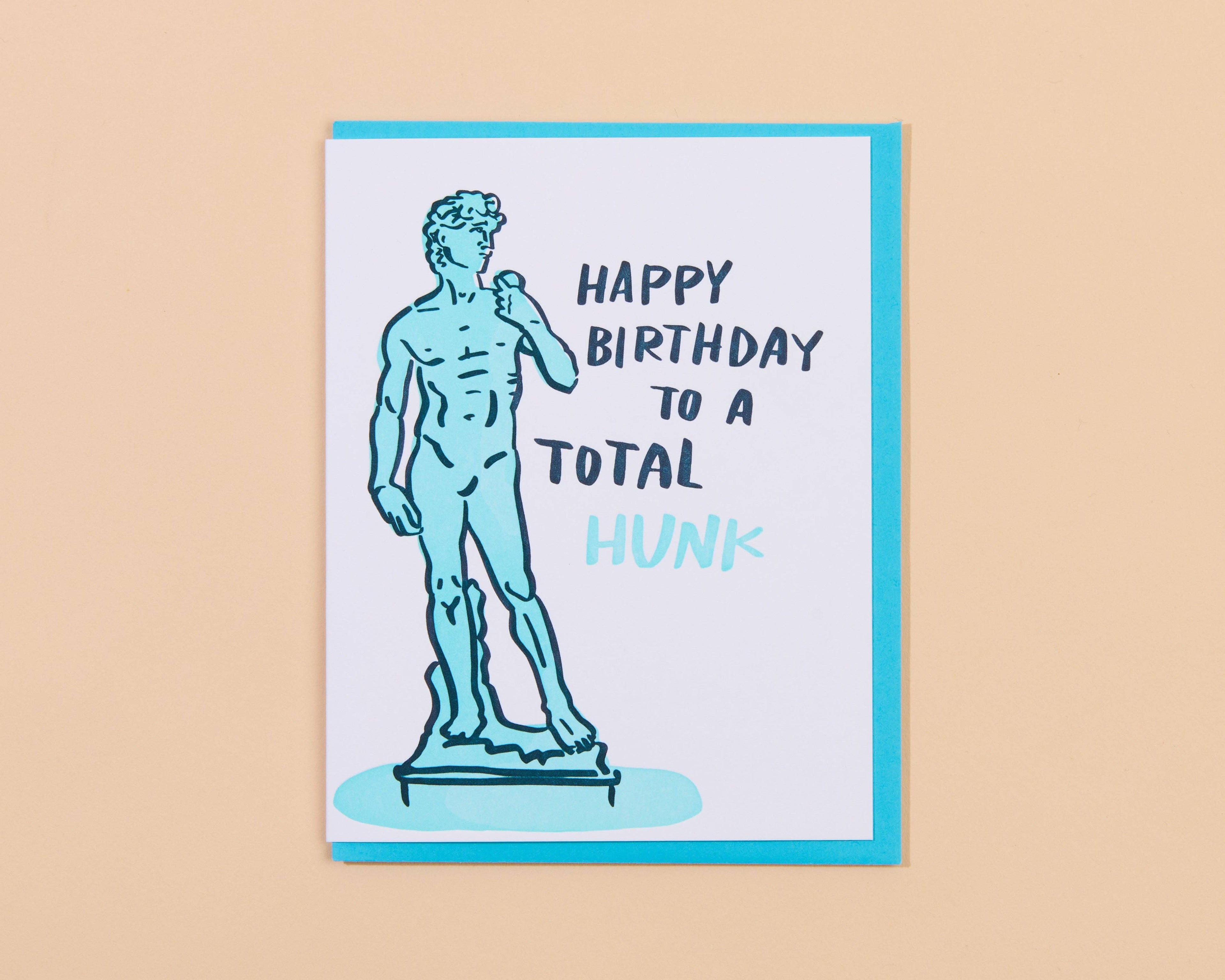Birthday Hunk (David) Letterpress Greeting Card - Guys