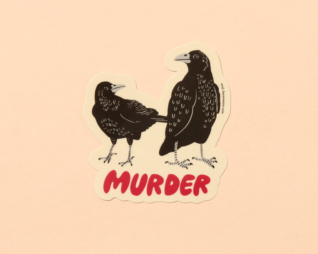 Murder Crow Vinyl Halloween Sticker