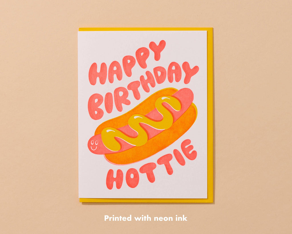 Happy Birthday Hottie Letterpress Card