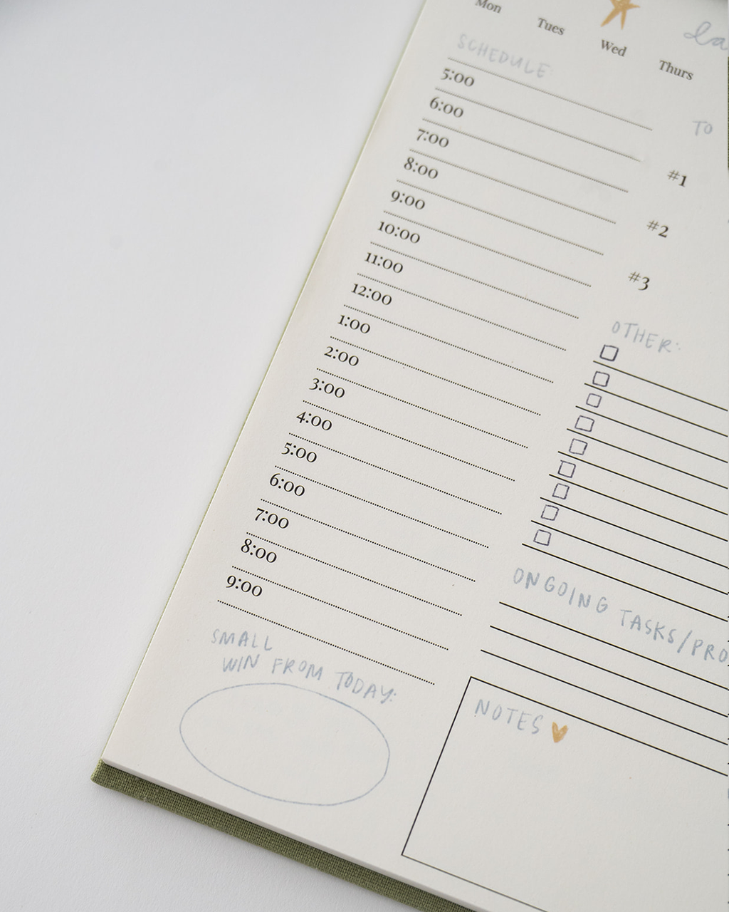 Daily Planner Notepad
