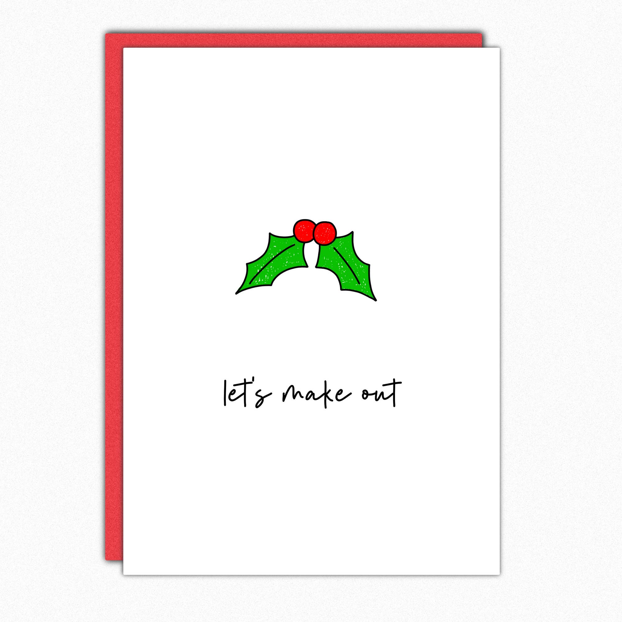 Let's Make Out Naughty Christmas Season's Greetings Card
