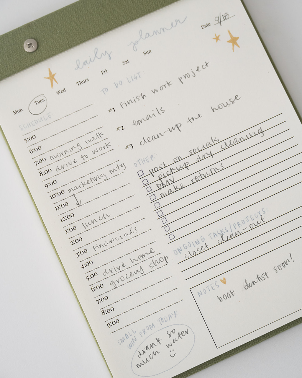 Daily Planner Notepad