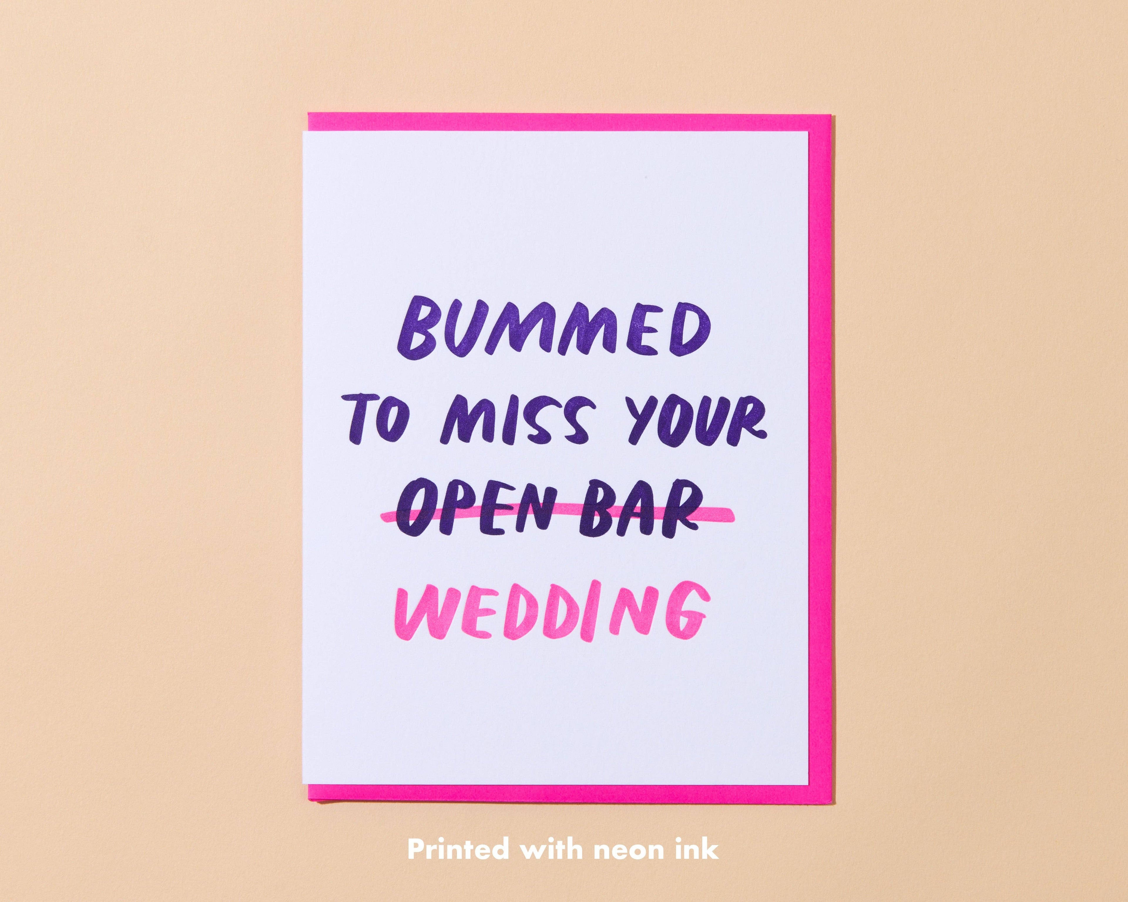 Open Bar Wedding Greeting Card