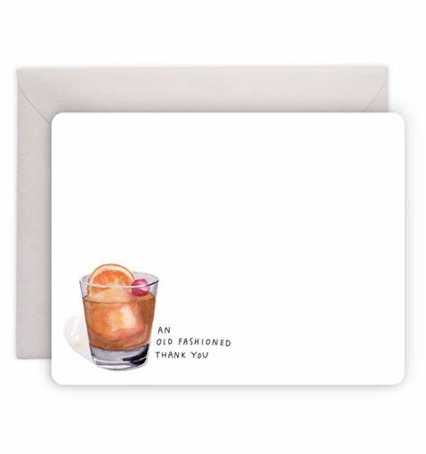 Old Fashion Flat Note, Set of 8