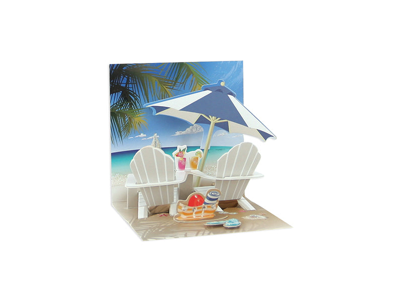 Tropical Beach Chair Pop-up Card