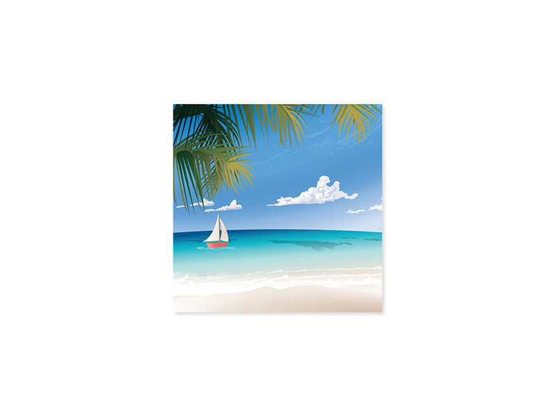 Tropical Beach Chair Pop-up Card