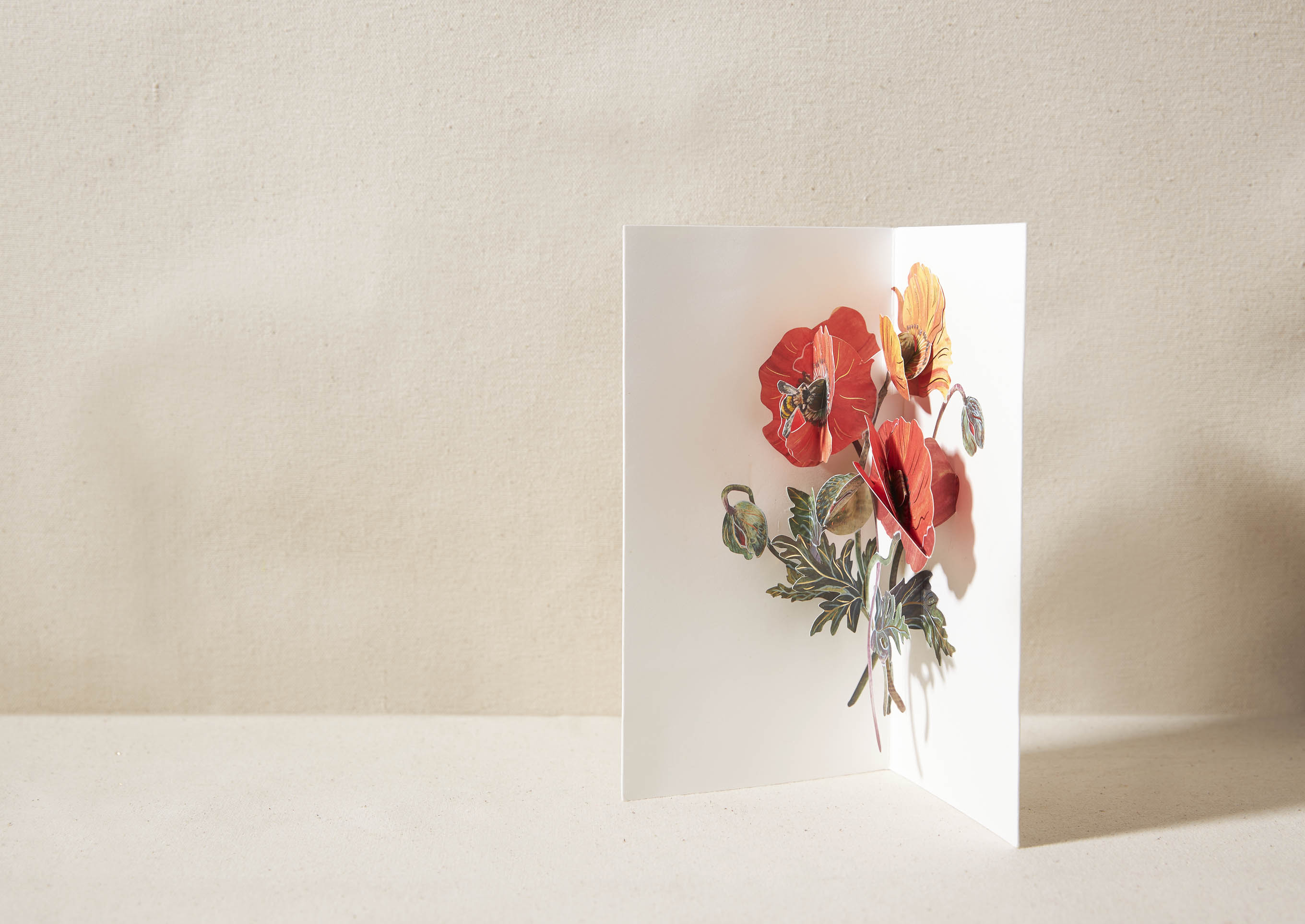 Poppies Pop-up Artisan Florals Card