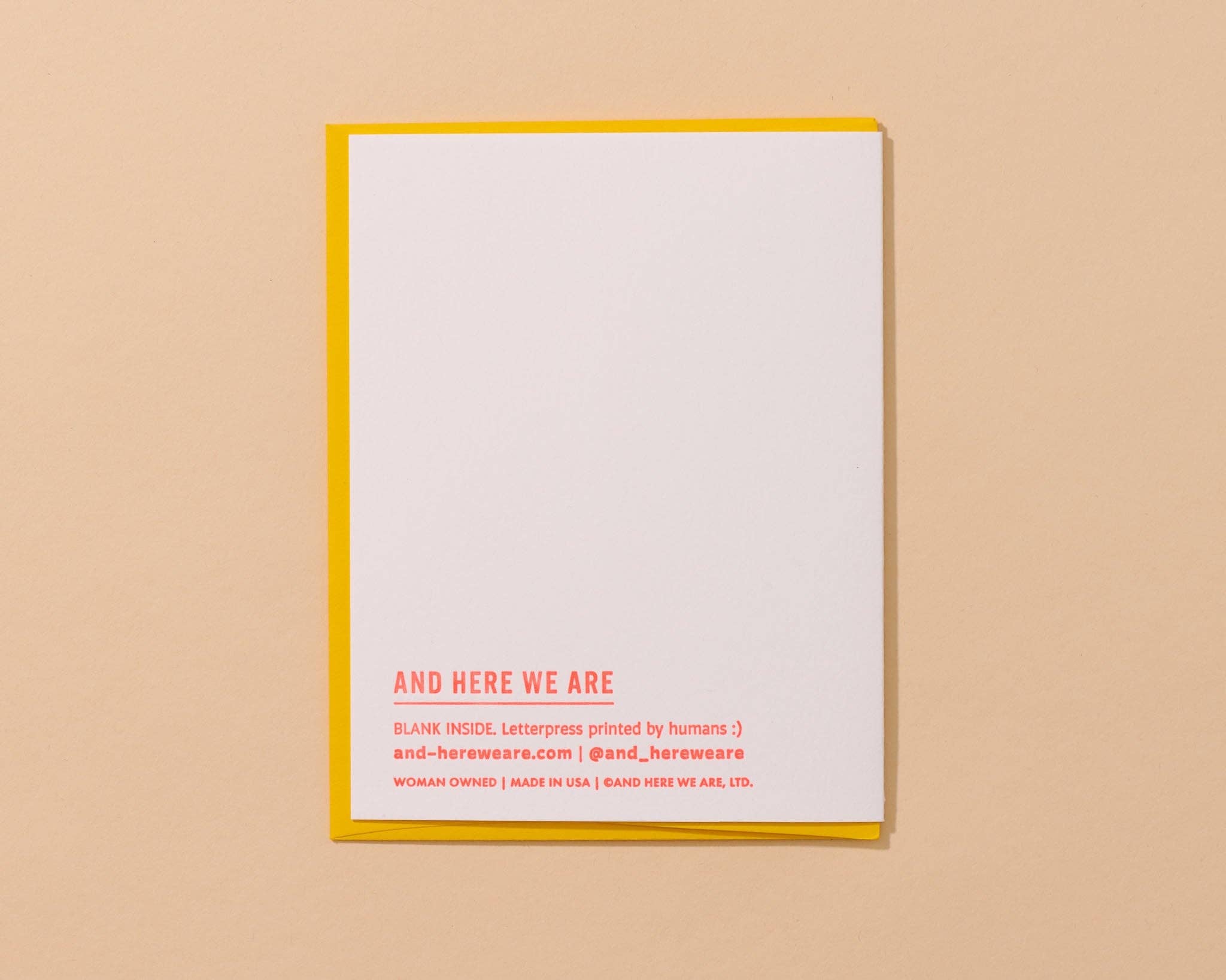 Happy Birthday Hottie Letterpress Card