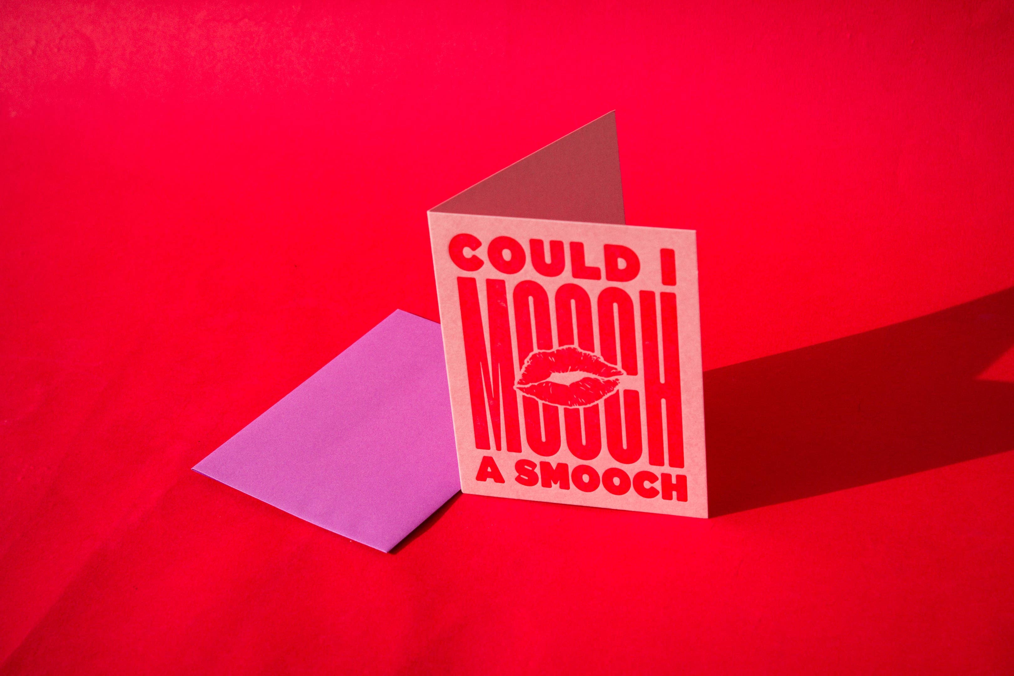 Can I Mooch A Smooch Letterpress Greeting Card