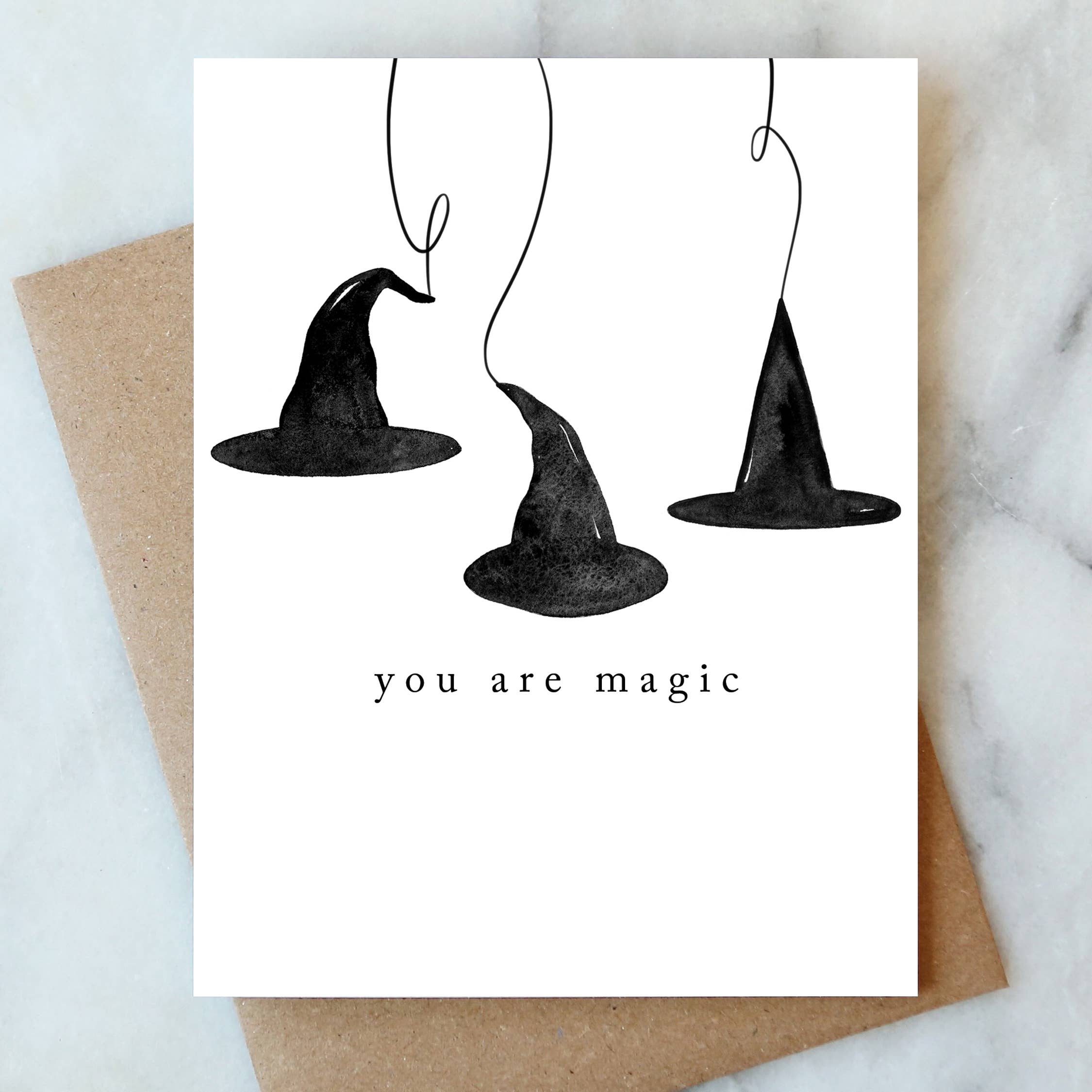 Witch Hats Halloween Greeting Card