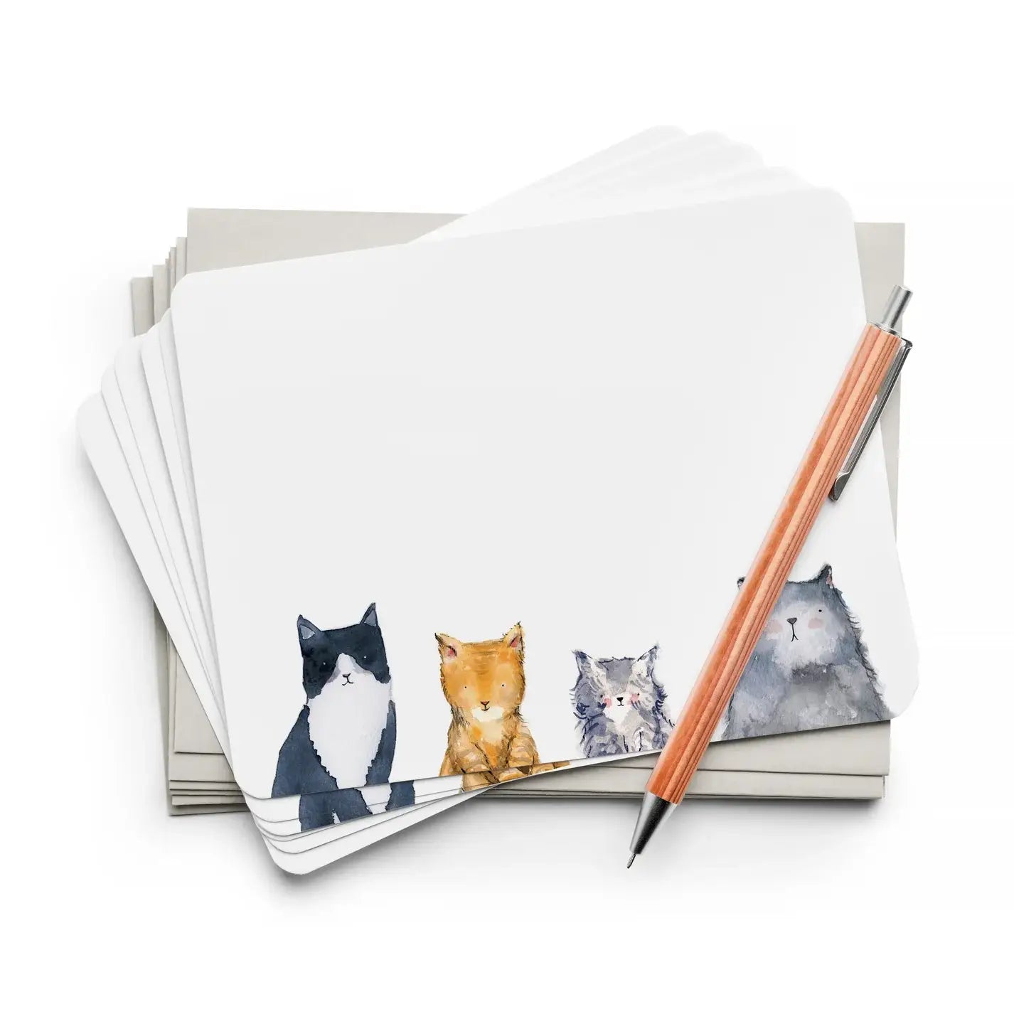 Cat's Meow Flat Note (Boxed Set of 8) Stationery Set