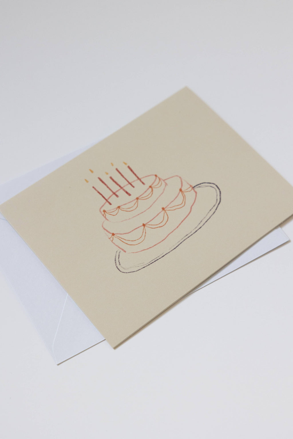 Cake Greeting Card, Blank Interior